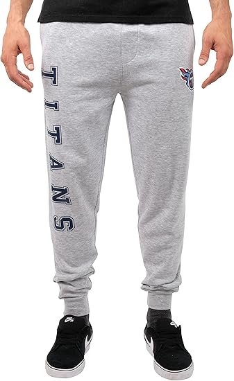 Ultra Game NFL Official Adults Super Soft Game Day Jogger Sweatpants - Unisex, Tennessee Titans, Team Color|Tennessee Titans