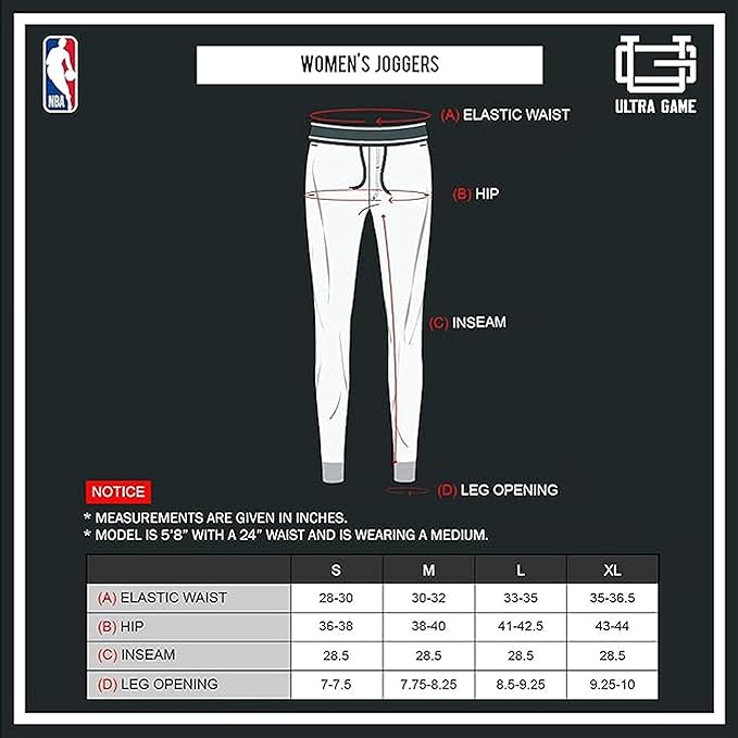 Ultra Game NBA Official Women's Super Soft Active Fleece Sweatpants Joggers, New York Knicks|New York Knicks