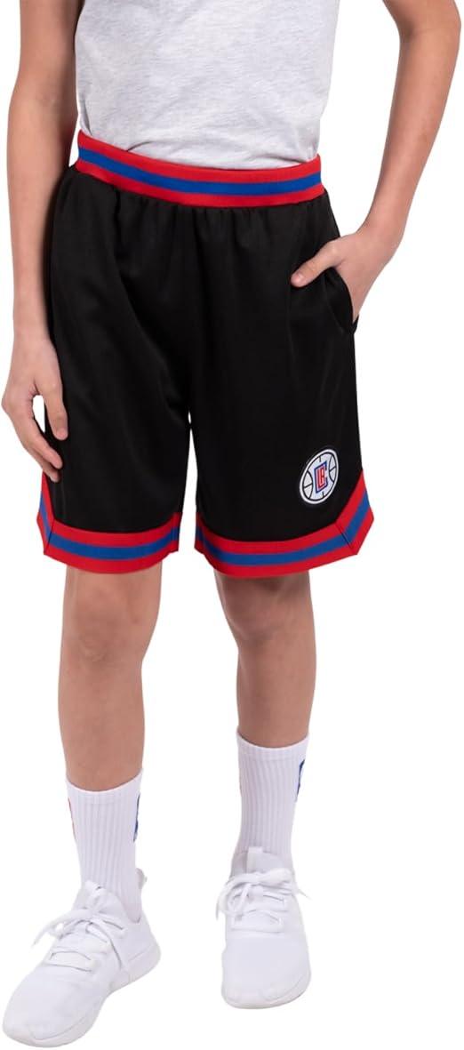 Ultra Game NBA Los Angeles Clippers Boys Active Knit Slam Basketball Training Shorts|Los Angeles Clippers - UltraGameShop