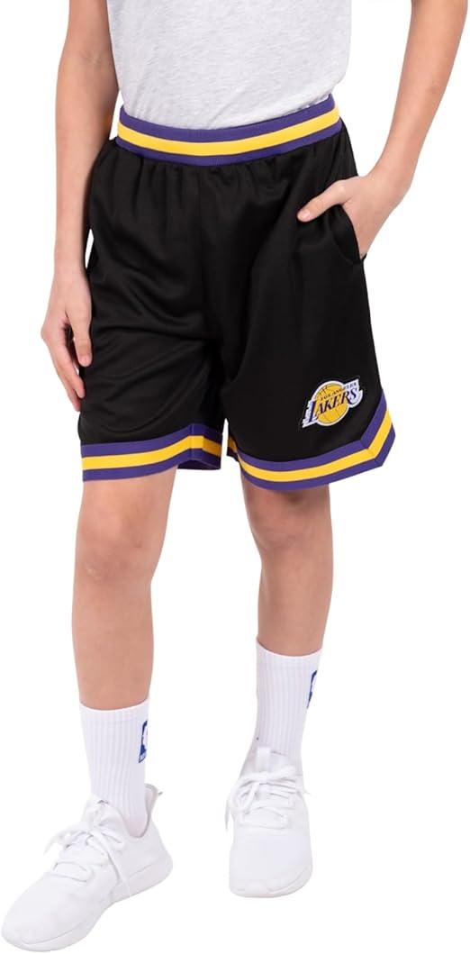 Ultra Game NBA Los Angeles Lakers Boys Active Knit Slam Basketball Training Shorts|Los Angeles Lakers - UltraGameShop