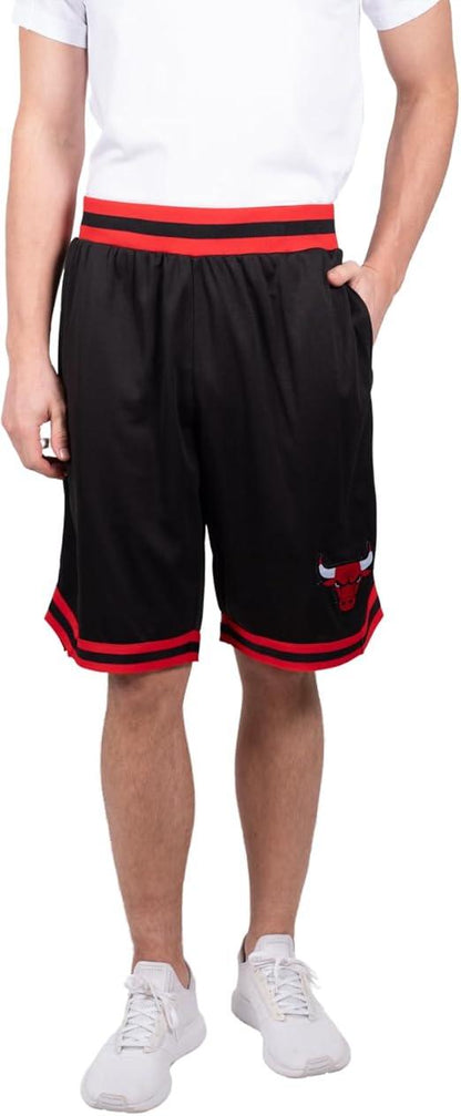 Ultra Game NBA Chicago Bulls Men's Active Knit Basketball Training Shorts|Chicago Bulls - UltraGameShop