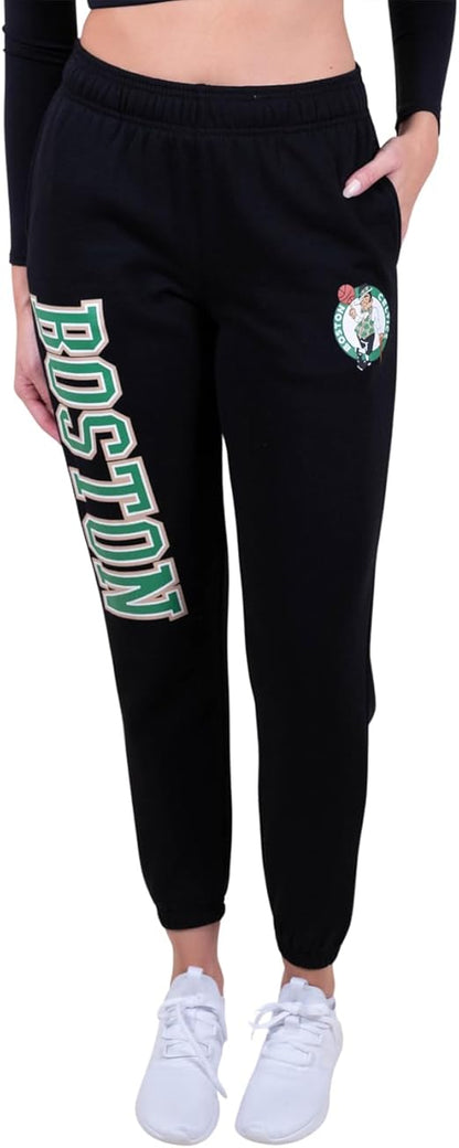 Ultra Game NBA Boston Celtics Women's Super Soft Active Fleece Sweatpants Joggers|Boston Celtics - UltraGameShop