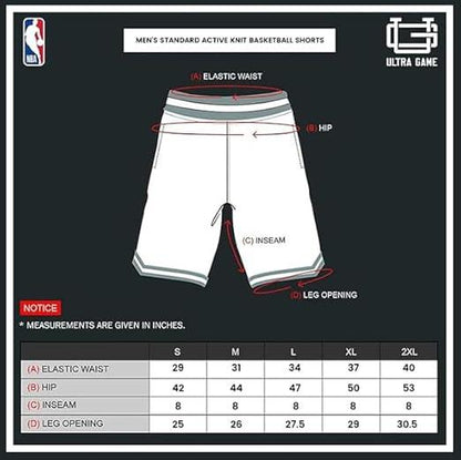 Ultra Game NBA Chicago Bulls Official Men's Supreme Active Basketball Training Shorts|Chicago Bulls - UltraGameShop