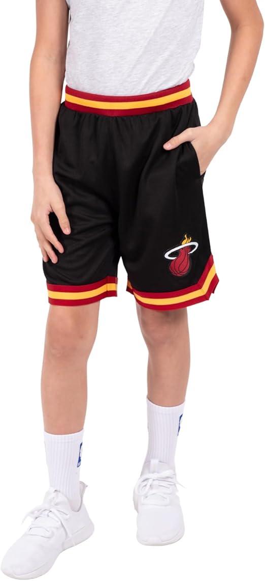 Ultra Game NBA Miami Heat Boys Active Knit Slam Basketball Training Shorts|Miami Heat - UltraGameShop