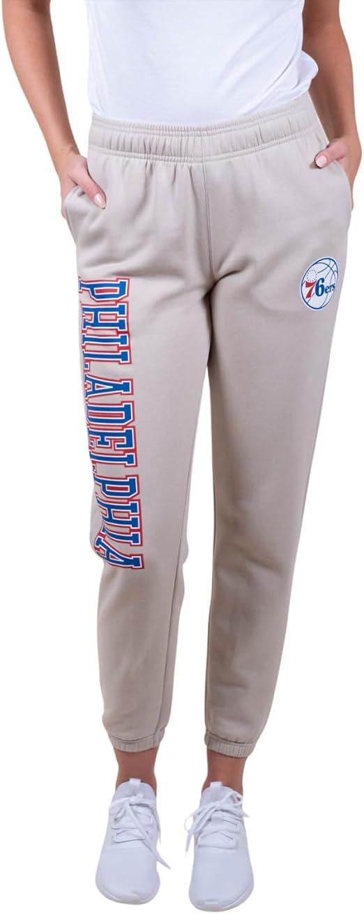 Ultra Game NBA Philadelphia 76ers Women's Super Soft Active Fleece Sweatpants Joggers|Philadelphia 76ers - UltraGameShop