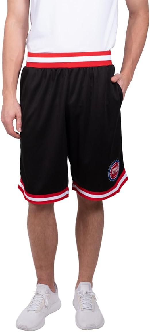 Ultra Game NBA Detroit Pistons Men's Active Knit Basketball Training Shorts|Detroit Pistons - UltraGameShop