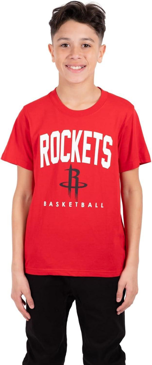 Ultra Game NBA Houston Rockets Boys Super Soft Game Time T-Shirt|Houston Rockets - UltraGameShop