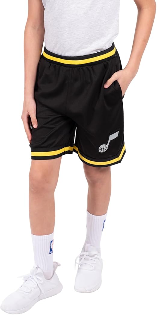 Ultra Game NBA Utah Jazz Boys Active Knit Slam Basketball Training Shorts|Utah Jazz - UltraGameShop