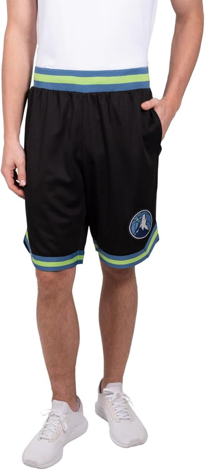 Ultra Game NBA Minnesota Timberwolves Men's Active Knit Basketball Training Shorts|Minnesota Timberwolves - UltraGameShop