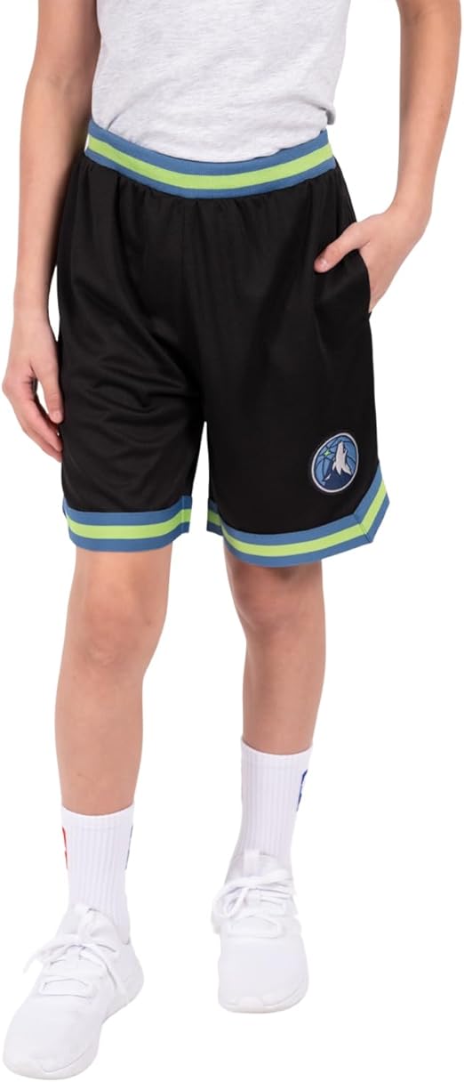 Ultra Game NBA Minnesota Timberwolves Boys Active Knit Slam Basketball Training Shorts|Minnesota Timberwolves - UltraGameShop