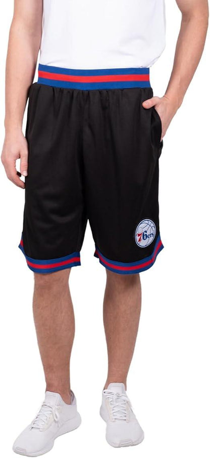 Ultra Game NBA Philadelphia 76ers Men's Active Knit Basketball Training Shorts|Philadelphia 76ers - UltraGameShop