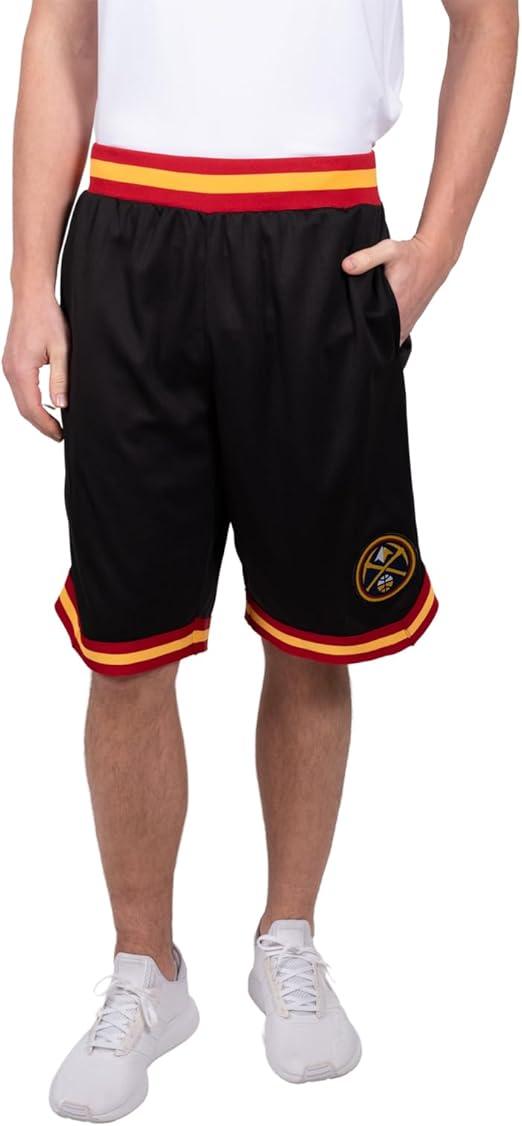 Ultra Game NBA Denver Nuggets Men's Active Knit Basketball Training Shorts|Denver Nuggets - UltraGameShop