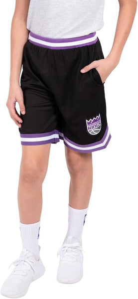 Ultra Game NBA Sacramento Kings Boys Active Knit Slam Basketball Training Shorts|Sacramento Kings - UltraGameShop