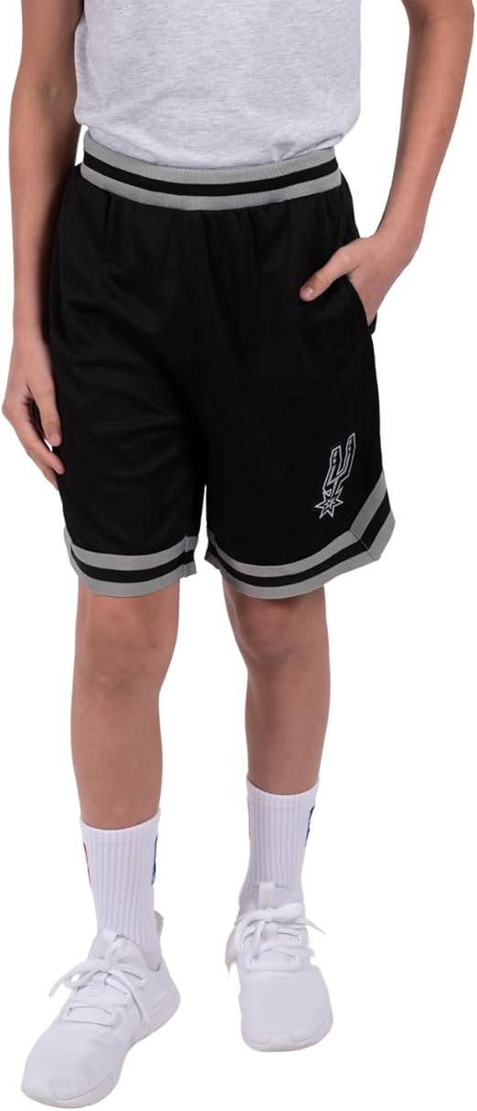 Ultra Game NBA San Antonio Spurs Boys Active Knit Slam Basketball Training Shorts|San Antonio Spurs - UltraGameShop