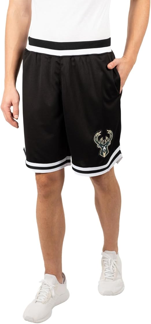 Ultra Game NBA Milwaukee Bucks Official Men's Supreme Active Basketball Training Shorts|Milwaukee Bucks - UltraGameShop