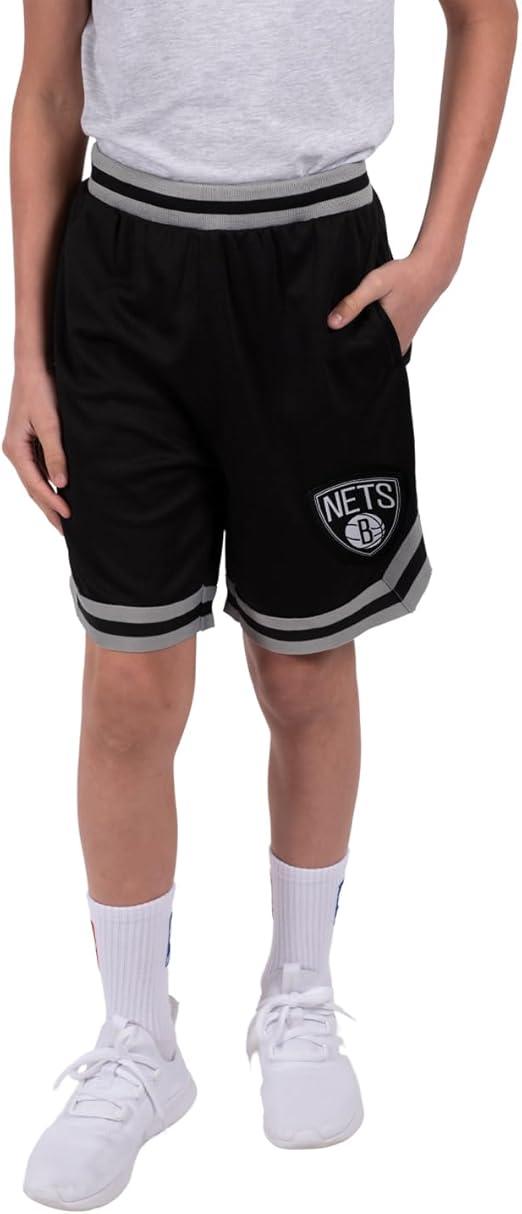 Ultra Game NBA Brooklyn Nets Boys Active Knit Slam Basketball Training Shorts|Brooklyn Nets - UltraGameShop