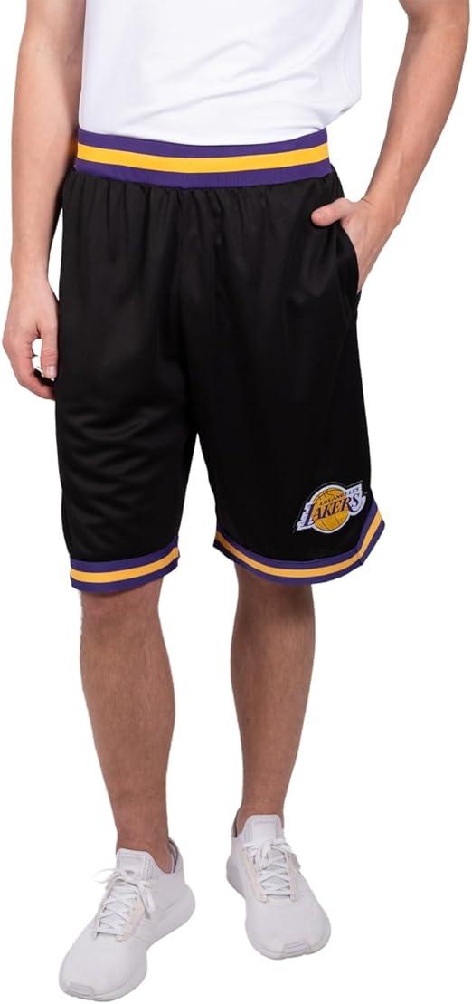 Ultra Game NBA Los Angeles Lakers Men's Active Knit Basketball Training Shorts|Los Angeles Lakers - UltraGameShop