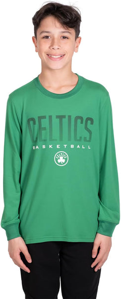 Ultra Game NBA Boston Celtics Boys Super Soft Long Sleeve Active T-Shirt|Boston Celtics - UltraGameShop