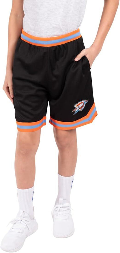 Ultra Game NBA Oklahoma City Thunder Boys Active Knit Slam Basketball Training Shorts|Oklahoma City Thunder - UltraGameShop