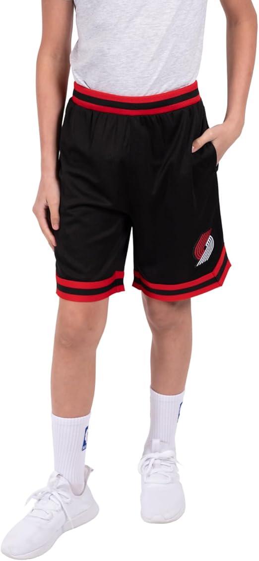 Ultra Game NBA Portland Trail Blazers Boys Active Knit Slam Basketball Training Shorts|Portland Trail Blazers - UltraGameShop