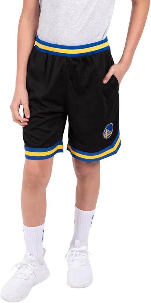 Ultra Game NBA Golden State Warriors Boys Active Knit Slam Basketball Training Shorts|Golden State Warriors - UltraGameShop