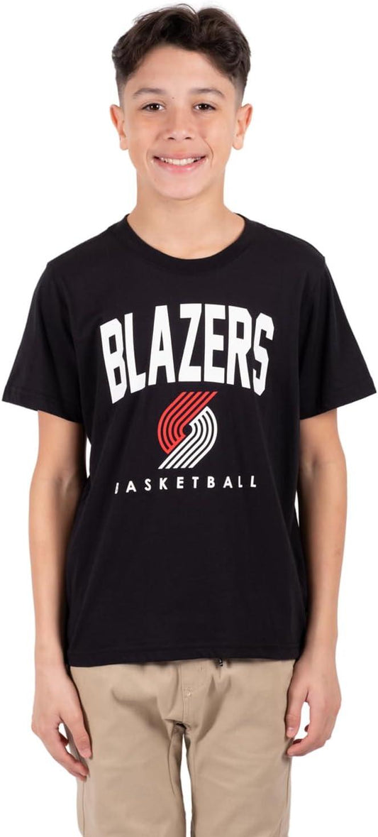 Ultra Game NBA Portland Trail Blazers Boys Super Soft Game Time T-Shirt|Portland Trail Blazers - UltraGameShop