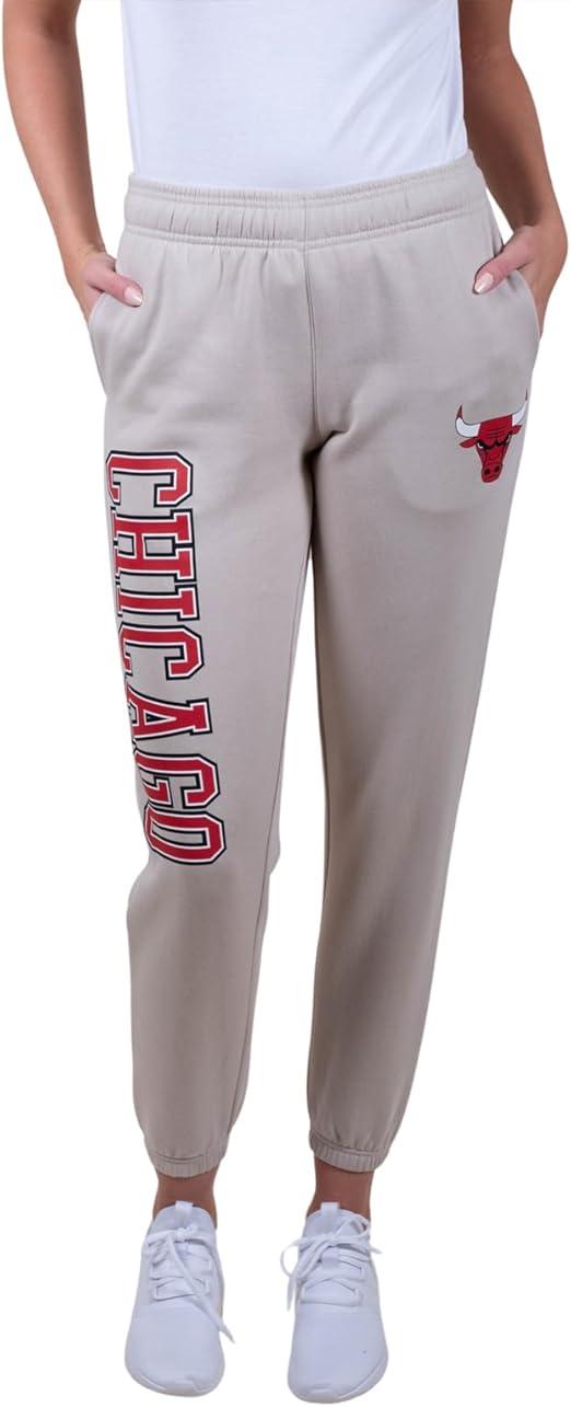 Ultra Game NBA Chicago Bulls Women's Super Soft Active Fleece Sweatpants Joggers|Chicago Bulls - UltraGameShop