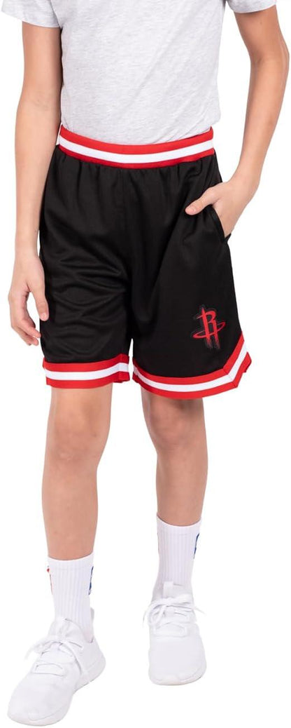 Ultra Game NBA Houston Rockets Boys Active Knit Slam Basketball Training Shorts|Houston Rockets - UltraGameShop