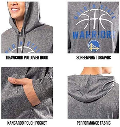 Ultra Game NBA Official Men’s Super Soft Lightweight Pullover Hoodie Sweatshirt - Unisex, Los Angeles Clippers, Heather Charcoal|Los Angeles Clippers