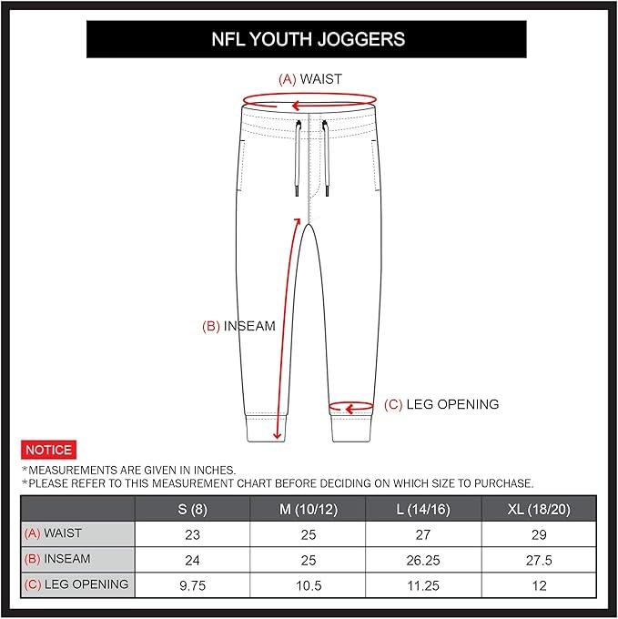 Ultra Game NFL Official Youth Super Soft Game Day Jogger Sweatpants, New York Giants|New York Giants