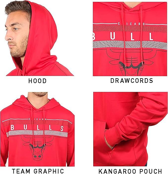 NBA Chicago Bulls Men's Fleece Hoodie Midtown|Chicago Bulls - UltraGameShop