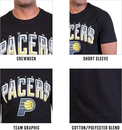 Ultra Game Men's NBA Indiana Pacers Arched Plexi Short Sleeve T-Shirt|Indiana Pacers - UltraGameShop