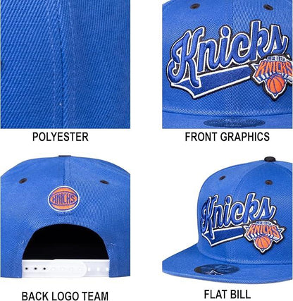 Ultra Game NBA Official Men’s Snap Back 3D Embroidered Team Logo Baseball Cap Hat - Unisex, New York Knicks, Team Color, 1SIZE|New York Knicks