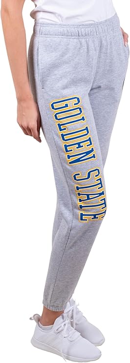 Ultra Game NBA Official Women's Super Soft Active Fleece Sweatpants Joggers, Golden State Warriors|Golden State Warriors