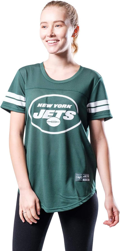 NFL Official Women's Super Soft Mesh Jersey T-Shirt|New York Jets