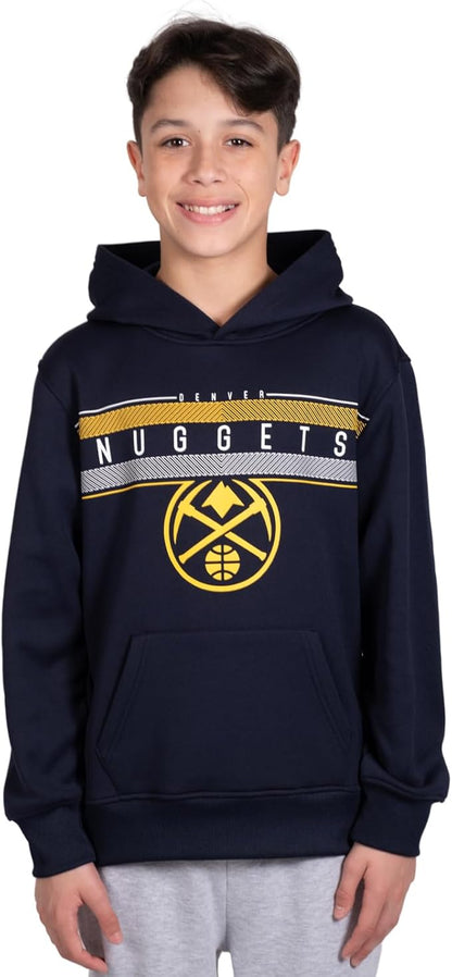 Ultra Game NBA Denver Nuggets Boys Super Soft Poly Midtwon Pullover Hoodie Sweatshirt|Denver Nuggets - UltraGameShop