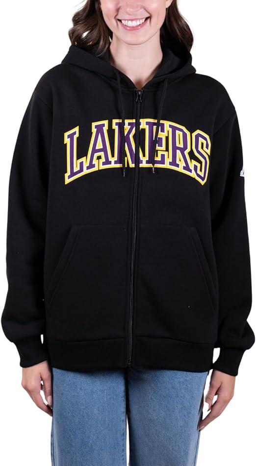 Ultra Game NBA Women's Los Angeles Lakers Super Soft Full Zip Hoodie Sweatshirt | Los Angeles Lakers - UltraGameShop