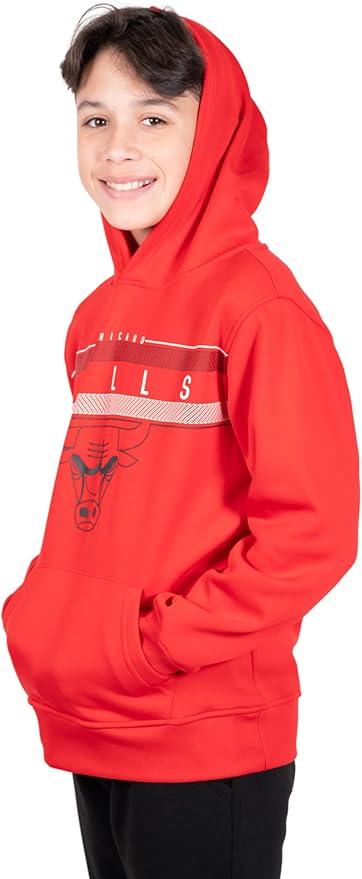 Ultra Game NBA Chicago Bulls Boys Super Soft Poly Midtwon Pullover Hoodie Sweatshirt|Chicago Bulls - UltraGameShop