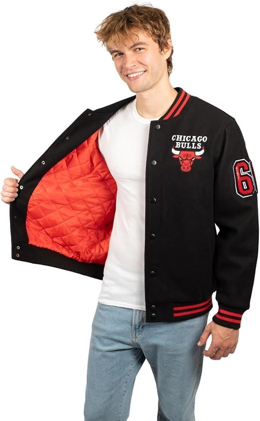 Ultra Game Men's Chicago Bulls Game Time Varsity Jacket|Chicago Bulls - UltraGameShop