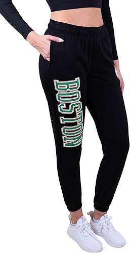 Ultra Game NBA Boston Celtics Women's Super Soft Active Fleece Sweatpants Joggers|Boston Celtics - UltraGameShop