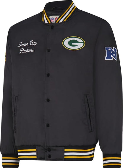Ultra Game Adults NFL Official Supreme Satin Jacket|Green Bay Packers