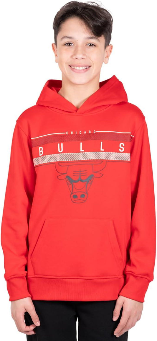 Ultra Game NBA Chicago Bulls Boys Super Soft Poly Midtwon Pullover Hoodie Sweatshirt|Chicago Bulls - UltraGameShop