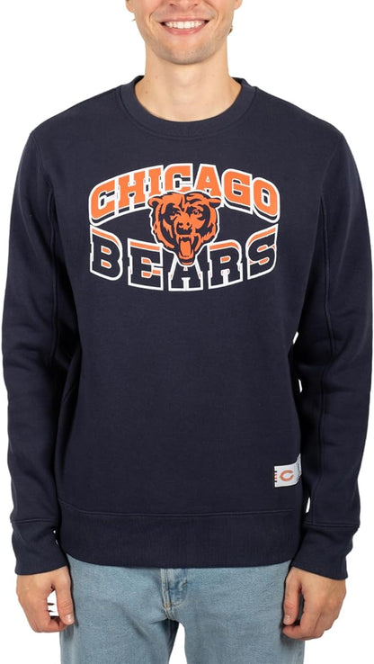 Ultra Game NFL Chicago Bears Men's Super Soft Ultimate Crew Neck Sweatshirt|Chicago Bears - UltraGameShop