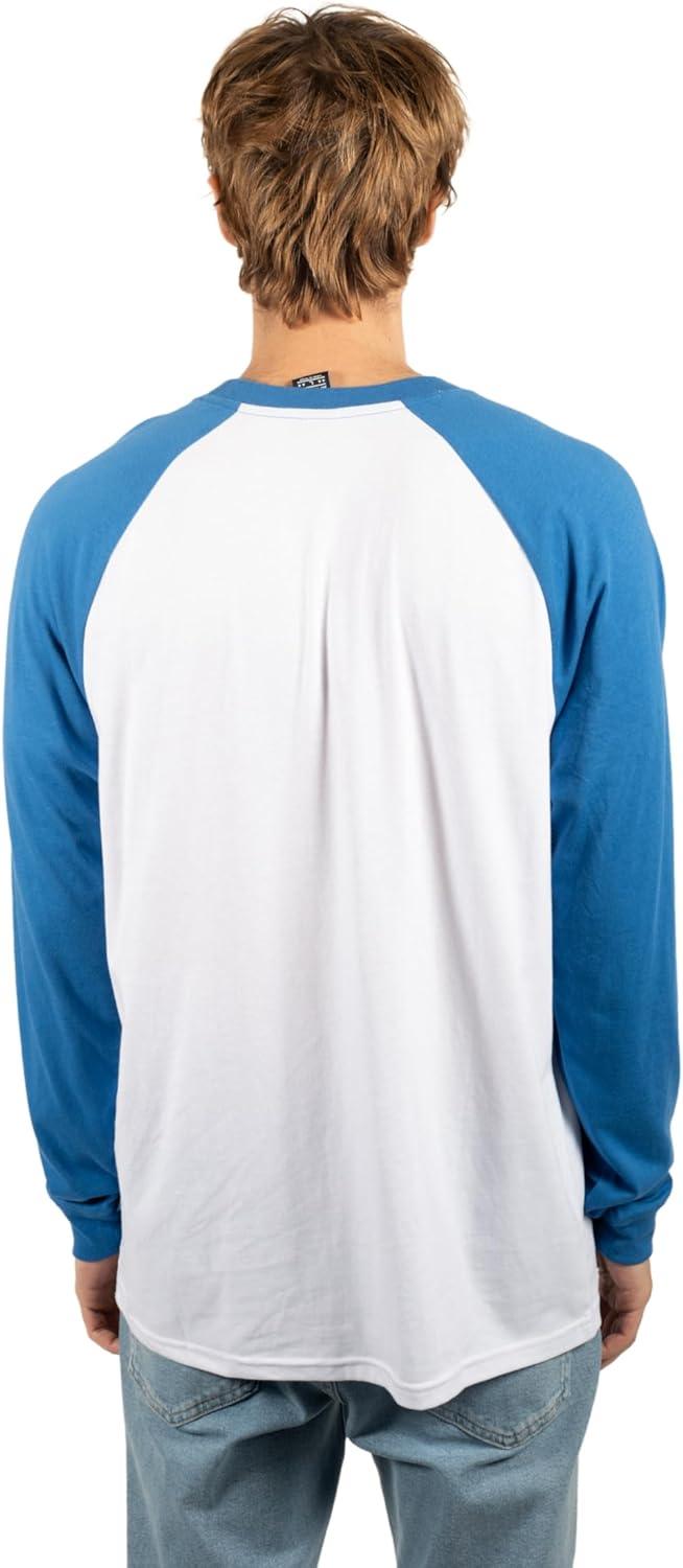 Ultra Game NFL Mens Super Soft Raglan Baseball Long Sleeve T-Shirt| Detroit Lions - UltraGameShop