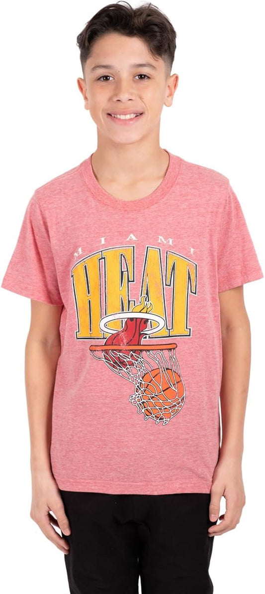 Ultra Game NBA Miami Heat Boys Super Soft Distressed T-Shirt|Miami Heat - UltraGameShop