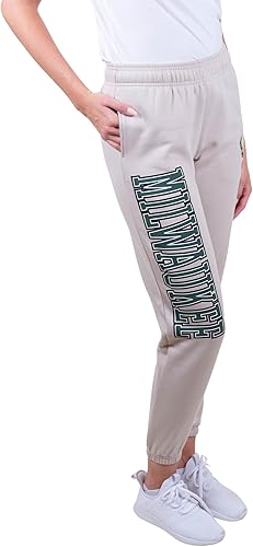 Ultra Game NBA Milwaukee Bucks Women's Super Soft Active Fleece Sweatpants Joggers|Milwaukee Bucks - UltraGameShop