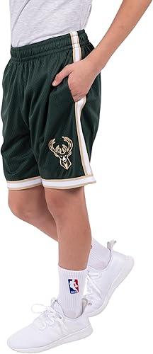 Ultra Game NBA Milwaukee Bucks Boys Active Knit Slam Basketball Training Shorts|Milwaukee Bucks - UltraGameShop