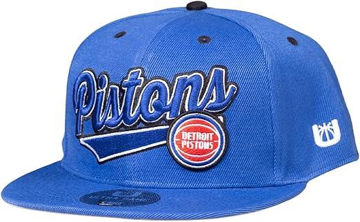 Ultra Game Adults Detroit Pistons Snap Back 3D Embroidered Team Logo Baseball Cap Hat |Detroit Pistons - UltraGameShop