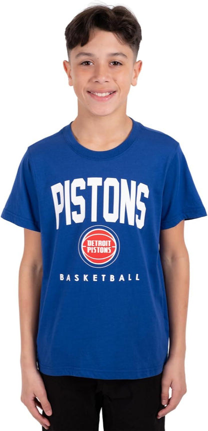 Ultra Game NBA Detroit Pistons Boys Super Soft Game Time T-Shirt|Detroit Pistons - UltraGameShop