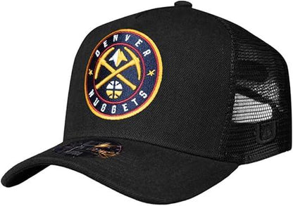 Ultra Game NBA Adults Denver Nuggets Snap Back All Around The World Trucker Baseball Cap Hat| Denver Nuggets - UltraGameShop